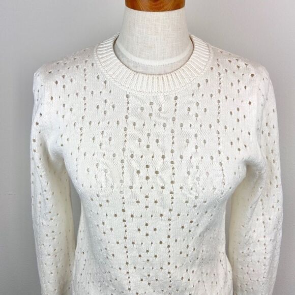 Point Sur Allover Pointelle Pullover Sweater - Picture 3 of 6